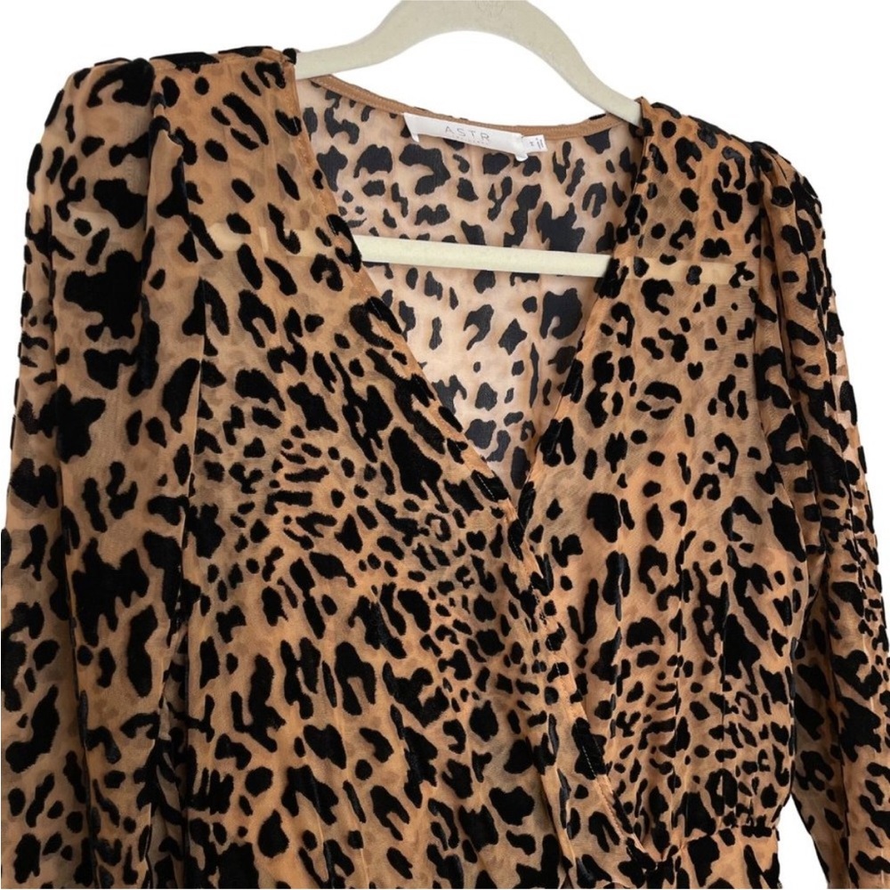 Astr The Label Nikita Leopard Print Mini Dress - image 2